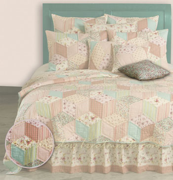 Vintage Rose Fabric Pillow