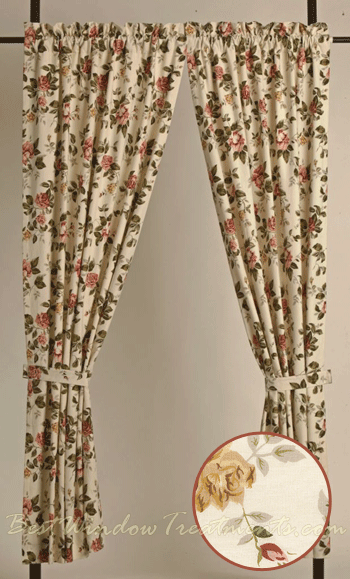 Vivid Rose Curtain Panels