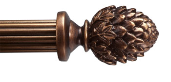 Custom Pinecone Antique Gold Custom 1 3/8