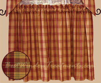 Highlands Plaid Tier Curtains