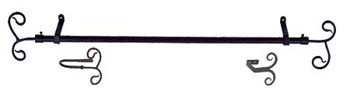 Handcrafted Rams Hor Metal Curtain Rod