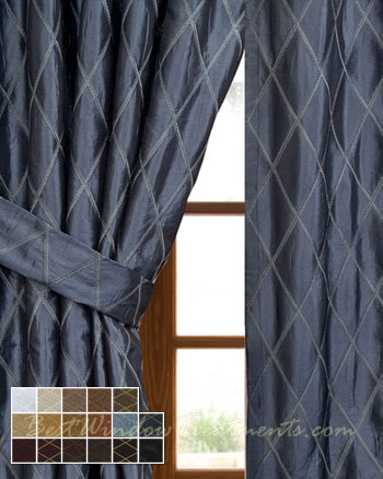 Casa Del Mar Federal-Blue Curtain Panel