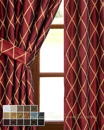 Casa Del Mar Gold Merlot Curtain Panel