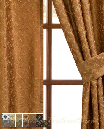 Cuffaro Brushed Gold Curtain Panel