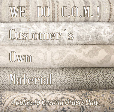 You Choose Fabric, and We'll custom make your window treatment!